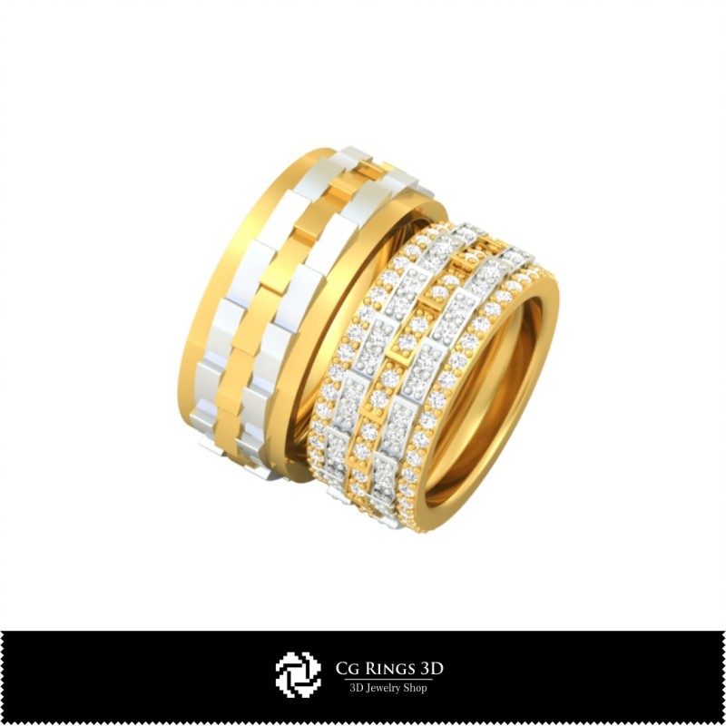 Anillo de boda 3D, Joyería CAD 3D, Anillos CAD 3D, Alianzas CAD 3D