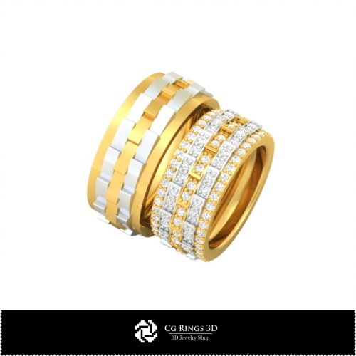 3D Ehering Haus, Schmuck 3D CAD, Ringe 3D CAD, Eheringe 3D