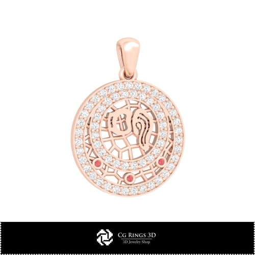 Ensemble de bijoux 3D pour enfants avec signe du zodiaque Verseau, bijoux 3D CAO, ensembles de bijoux 3D CAO