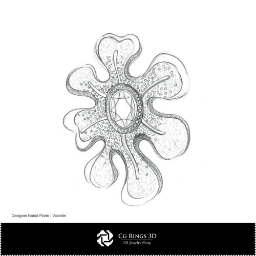 Boceto de colgante - Diseño de joyería - Bocetos de joyería