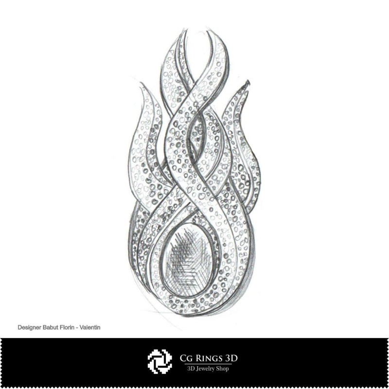 Brooch Sketch-Jewelry Design Jewelry Sketches