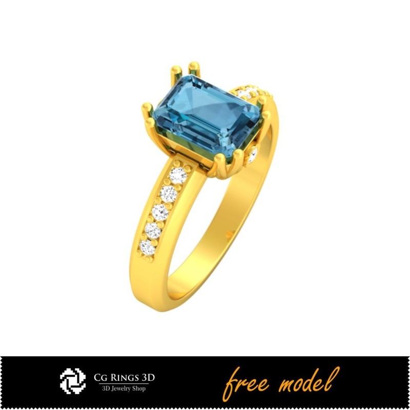 3D Engagement Ring - Free 3D Model Home, Engagement Rings 3D, Jewelry 3D CAD, Free 3D Jewelry, Rings 3D CAD , Free 3D Rings 