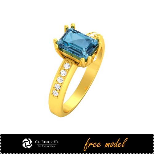 3D-Verlobungsring - Kostenloses 3D-Modell Zuhause, 3D-Verlobungsringe, Schmuck 3D-CAD, Kostenlose 3D-Schmuckmodelle, Ringe