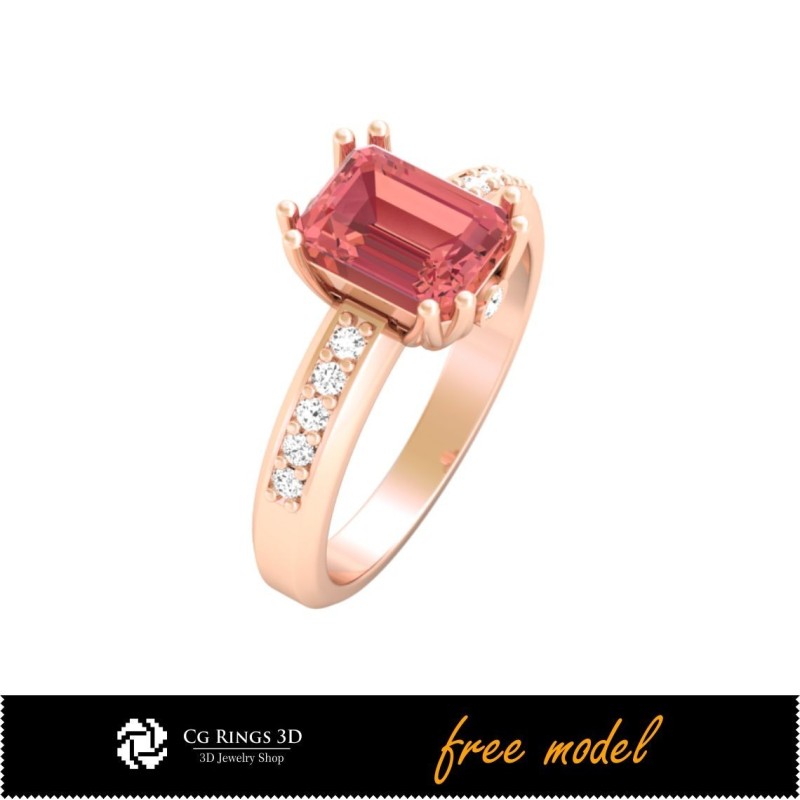 Bague de fiançailles 3D - Modèle 3D gratuit, Bagues de fiançailles 3D, Joaillerie 3D CAO, Bijoux 3D gratuits, Bagues 3D CAO,
