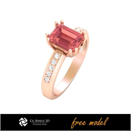Anello di fidanzamento 3D - Modello 3D gratuito Home, Anelli di fidanzamento 3D, Gioielli 3D CAD, Gioielli 3D gratuiti, Anelli