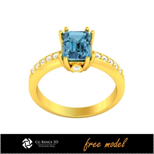 3D-Verlobungsring - Kostenloses 3D-Modell Zuhause, 3D-Verlobungsringe, Schmuck 3D-CAD, Kostenlose 3D-Schmuckmodelle, Ringe