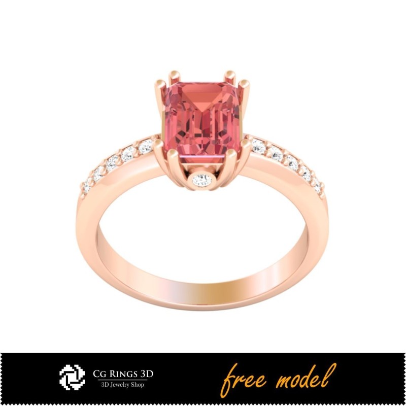 Bague de fiançailles 3D - Modèle 3D gratuit, Bagues de fiançailles 3D, Joaillerie 3D CAO, Bijoux 3D gratuits, Bagues 3D CAO,