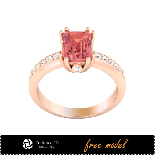 3D Engagement Ring - Free 3D Model Home, Engagement Rings 3D, Jewelry 3D CAD, Free 3D Jewelry, Rings 3D CAD , Free 3D Rings 