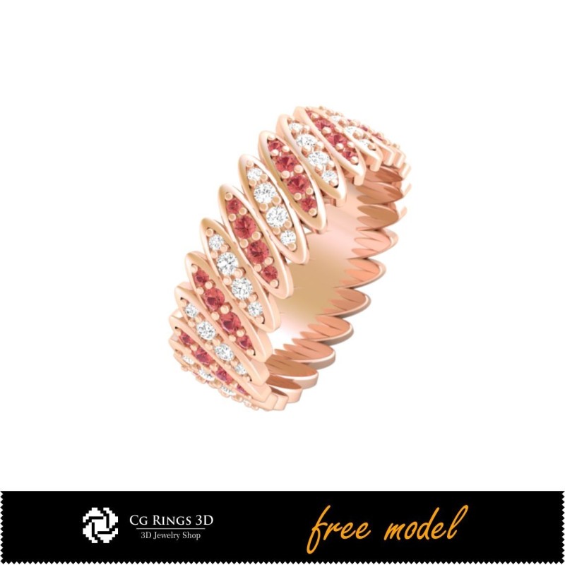 Bague Anneau Éternité 3D - Bijoux 3D gratuits à domicile, Bijoux 3D CAO, Bijoux 3D gratuits, Bagues CAO 3D, Alliances 3D,