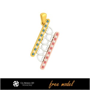 Colgante 3D - Modelo 3D gratuito para el hogar, Joyería CAD 3D, Joyería 3D gratuita, Colgantes CAD 3D, Colgantes 3D gratuitos 2