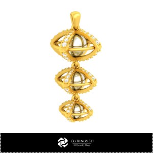 Colgante de Bola 3D para el Hogar, Joyería CAD 3D, Colgantes CAD 3D, Colgantes de Bola 3D