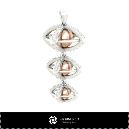 3D-Kugel-Anhänger Zuhause, Schmuck 3D-CAD, Anhänger 3D-CAD, 3D-Kugel-Anhänger