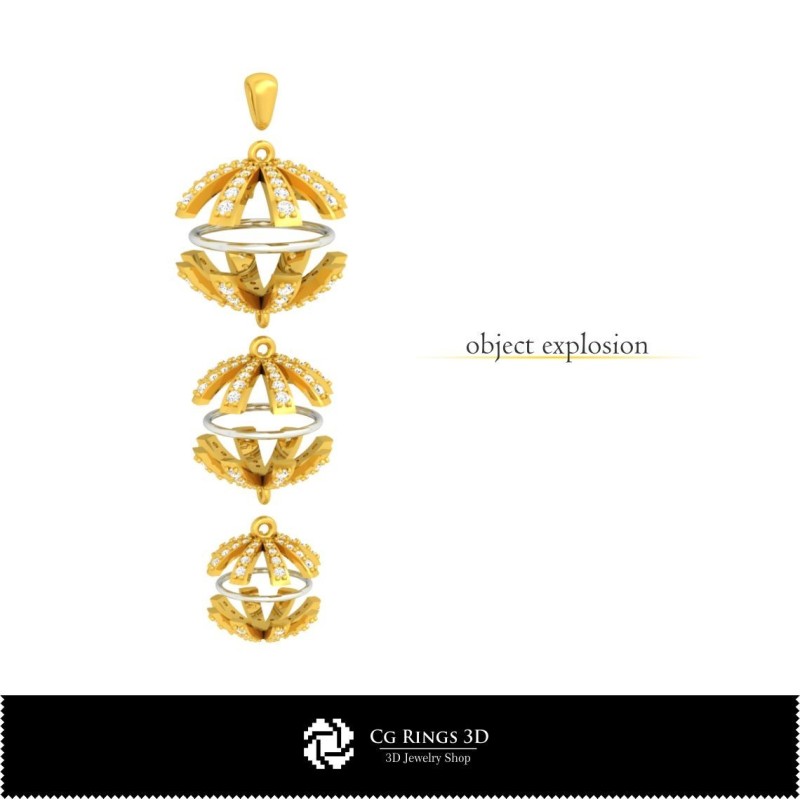Schmuck-Anhänger 3D-CAD Schmuck 3D-CAD, Anhänger 3D-CAD, 3D-Diamantanhänger, 3D-Blumenanhänger