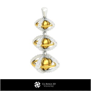 3D-Kugel-Anhänger Zuhause, Schmuck 3D-CAD, Anhänger 3D-CAD, 3D-Diamant-Anhänger, 3D-Kugel-Anhänger