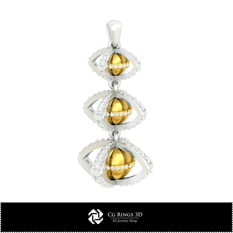 3D-Kugel-Anhänger Zuhause, Schmuck 3D-CAD, Anhänger 3D-CAD, 3D-Diamant-Anhänger, 3D-Kugel-Anhänger