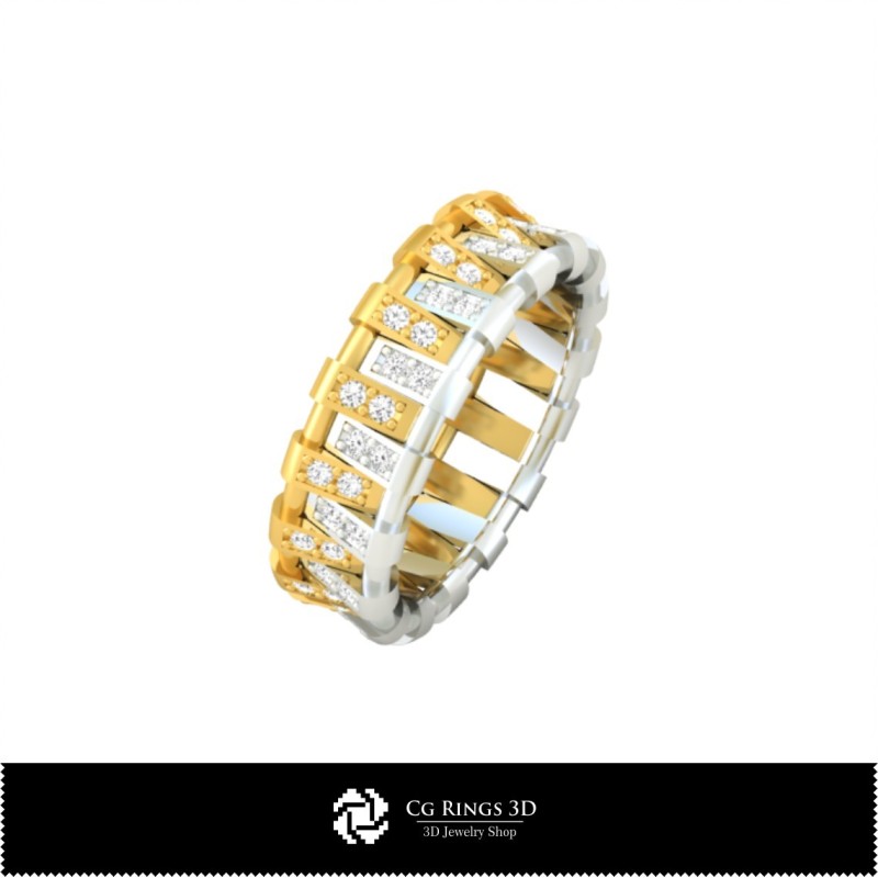 Alianzas de boda femeninas en 3D con diamantes Inicio, Joyería CAD 3D, Anillos CAD 3D, Alianzas 3D, Anillos con diamantes 3D
