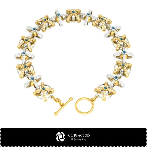 Pulsera bola 3D hogar, Joyería CAD 3D, Pulseras CAD 3D, Pulseras de diamantes 3D, Pulseras 3D