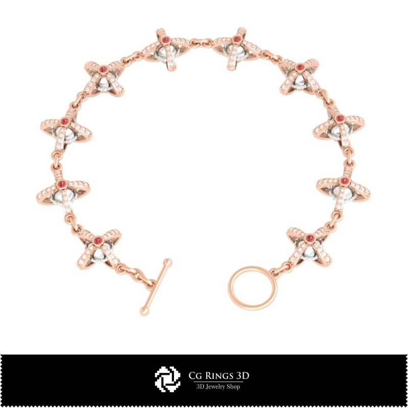 Brățară minge 3D pentru casă, Bijuterii CAD 3D, Brățări CAD 3D, Brățări cu diamante 3D, Brățări 3D