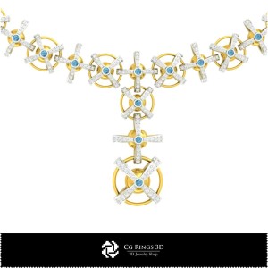 Joyería-Collar CAD 3D Joyería CAD 3D, Collares CAD 3D, Collares de diamantes 3D