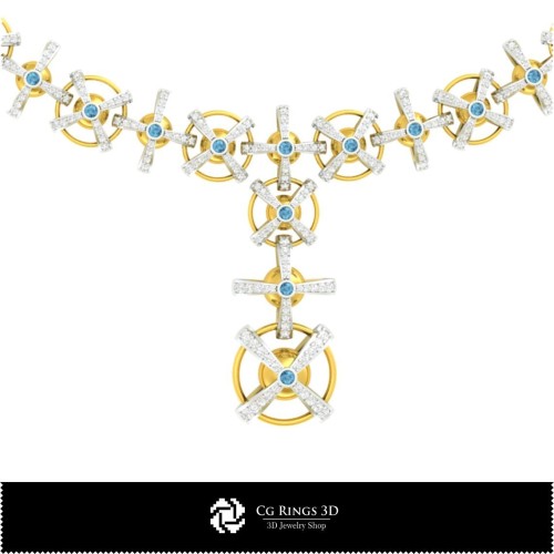 Joyería-Collar CAD 3D Joyería CAD 3D, Collares CAD 3D, Collares de diamantes 3D