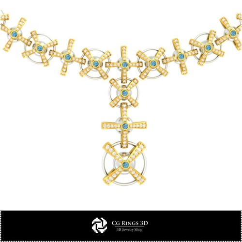 Joyería-Collar CAD 3D Joyería CAD 3D, Collares CAD 3D, Collares de diamantes 3D