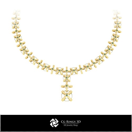Joyería-Collar CAD 3D Joyería CAD 3D, Collares CAD 3D, Collares de diamantes 3D