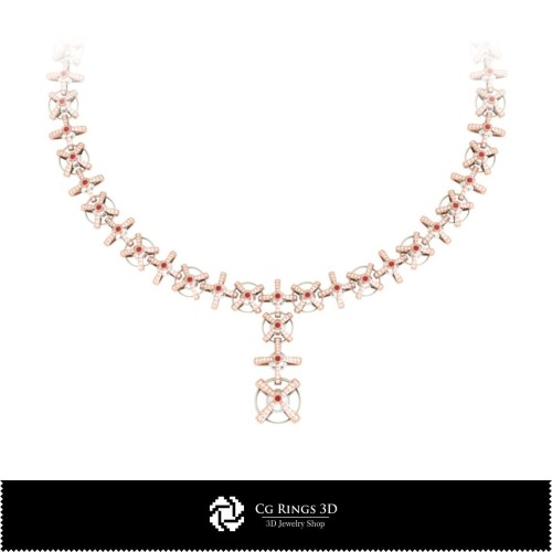 Joyería-Collar CAD 3D Joyería CAD 3D, Collares CAD 3D, Collares de diamantes 3D