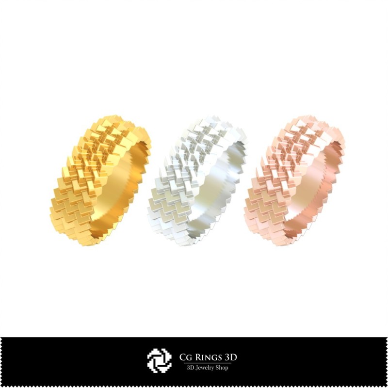 Bague de mariage 3D, Bijoux DAO 3D, Anneaux DAO 3D, Alliances 3D, Anneaux éternité 3D
