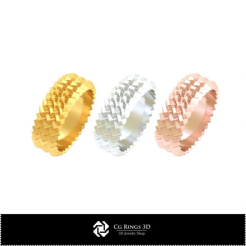 Bague de mariage 3D, Bijoux DAO 3D, Anneaux DAO 3D, Alliances 3D, Anneaux éternité 3D