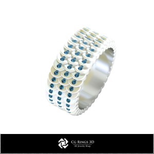 Anillo de boda 3D - Modelo 3D gratuito para el hogar, Joyería 3D CAD, Joyería 3D gratis, Anillos 3D CAD, Alianzas de boda 3D, 2