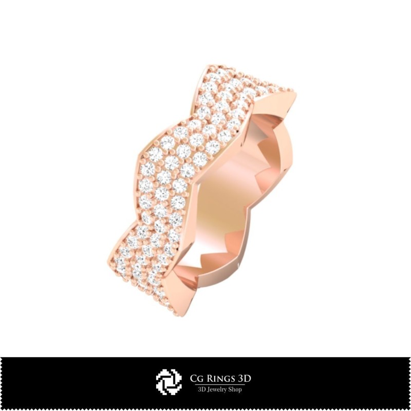 Bague de mariage 3D, Joaillerie CAO 3D, Bagues CAO 3D, Alliances 3D