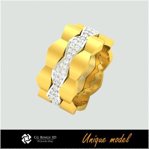 Inele de nuntă unice 3D CB Home, bijuterii 3D CAD, bijuterii unice 3D, inele 3D CAD, verighete 3D, inele de modă 3D 2