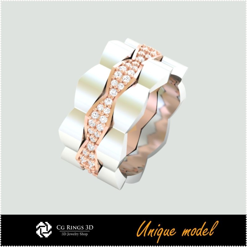 3D einzigartige Eheringe CB Home, Schmuck 3D CAD, 3D einzigartiger Schmuck, Ringe 3D CAD, Eheringe 3D, Moderinge 3D
