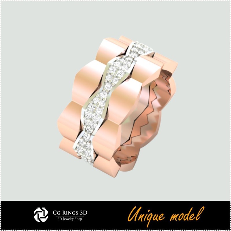 3D einzigartige Eheringe CB Home, Schmuck 3D CAD, 3D einzigartiger Schmuck, Ringe 3D CAD, Eheringe 3D, Moderinge 3D