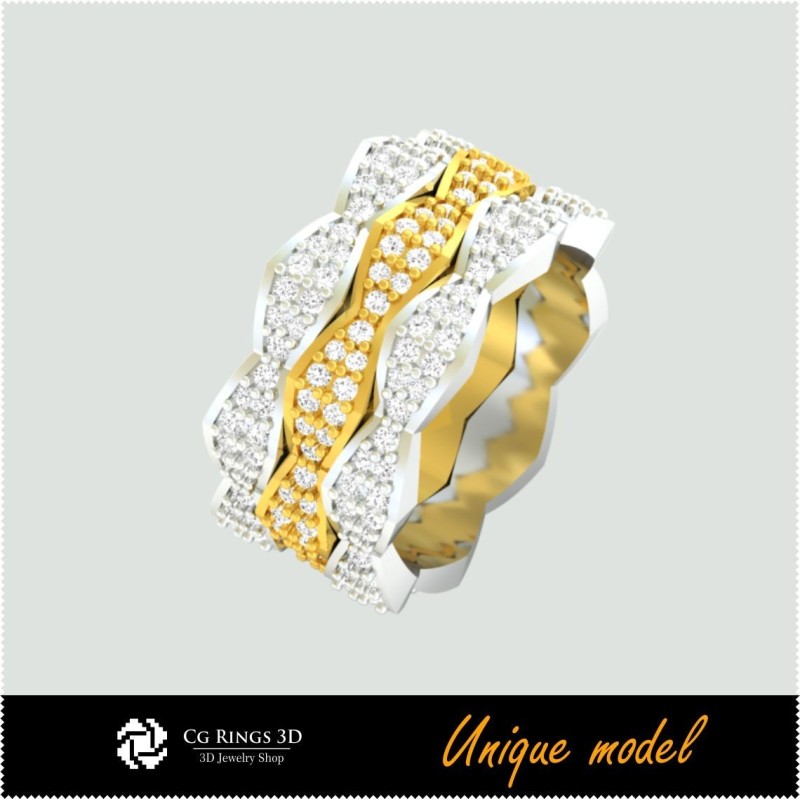 Alianzas de boda únicas en 3D CB Home, Joyería 3D CAD, Joyería única en 3D, Anillos 3D CAD, Alianzas de boda 3D, Anillos de