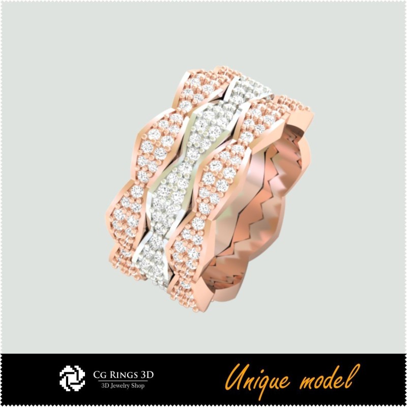 Inele de nuntă unice 3D CB Home, bijuterii 3D CAD, bijuterii unice 3D, inele 3D CAD, verighete 3D, inele de modă 3D