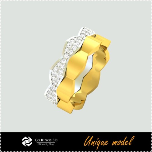 3D einzigartige Eheringe CB Home, Schmuck 3D CAD, 3D einzigartiger Schmuck, Ringe 3D CAD, Eheringe 3D, Moderinge 3D