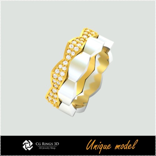 3D einzigartige Eheringe CB Home, Schmuck 3D CAD, 3D einzigartiger Schmuck, Ringe 3D CAD, Eheringe 3D, Moderinge 3D
