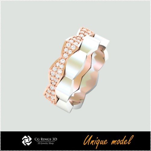 Alianzas de boda únicas en 3D CB Home, Joyería 3D CAD, Joyería única en 3D, Anillos 3D CAD, Alianzas de boda 3D, Anillos de