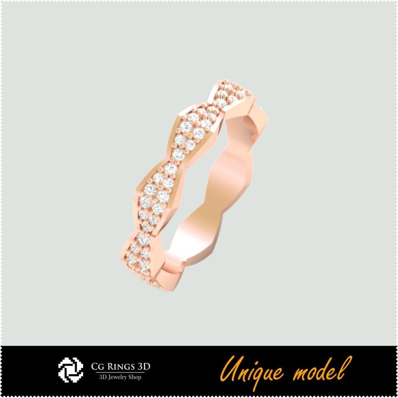 3D 独特结婚戒指 CB 家居，珠宝 3D CAD，3D 独特珠宝，戒指 3D CAD，结婚戒指 3D，时尚戒指 3D