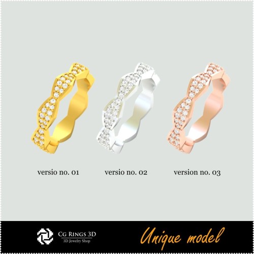 Alliances de mariage uniques 3D CB Home, Bijoux CAO 3D, Bijoux uniques 3D, Bagues CAO 3D, Alliances 3D, Bagues mode 3D