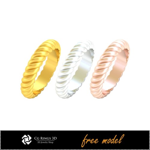Fede Eternity 3D - Modello 3D Gratis Casa, Gioielli CAD 3D, Gioielli 3D Gratuiti, Anelli CAD 3D, Fedi Nuziali 3D, Fedi Eternity