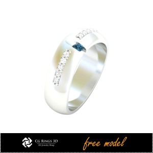Anello Nuziale 3D - Modello 3D Gratis Casa, Gioielleria 3D CAD, Gioielli 3D Gratis, Anelli 3D CAD, Fedi Nuziali 3D, Fedi 2
