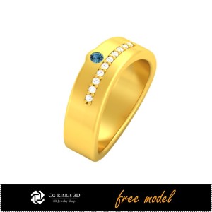 Anello da Sposa 3D - Modello 3D Gratis Casa, Gioielli CAD 3D, Gioielli 3D Gratuiti, Anelli CAD 3D, Fedi Nuziali 3D, Fili