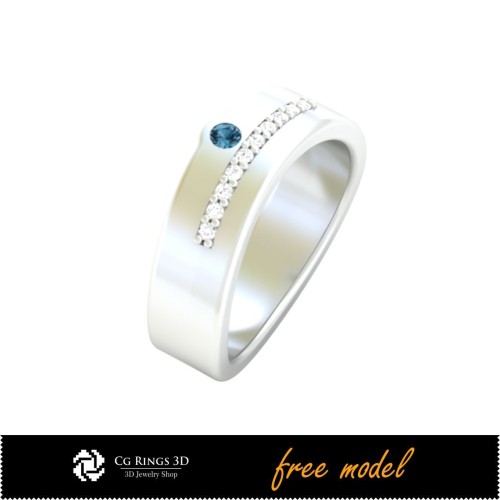 Anello da Sposa 3D - Modello 3D Gratis Casa, Gioielli CAD 3D, Gioielli 3D Gratuiti, Anelli CAD 3D, Fedi Nuziali 3D, Fili