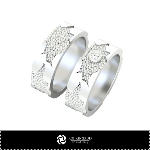3D-Verlobungsring-Haus, Schmuck-3D-CAD, Ringe-3D-CAD, Eheringe-3D, Eternity-Ringe-3D
