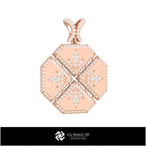 3D Babut-Anhänger für Zuhause, Schmuck-3D-CAD, Anhänger-3D-CAD, 3D-Diamantanhänger