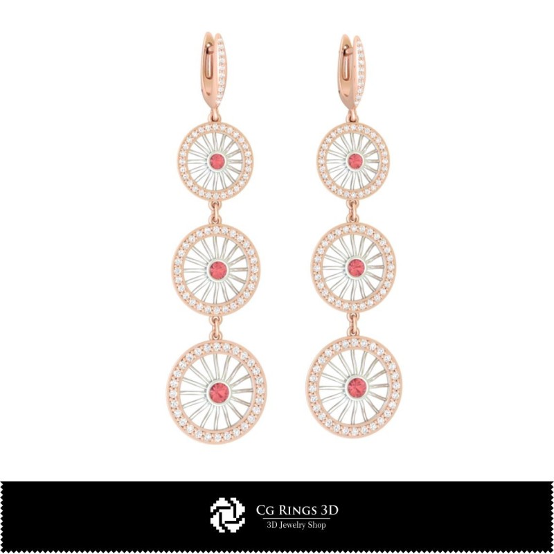 Gioielli-Orecchini CAD 3D, Gioielli CAD 3D, Orecchini CAD 3D, Orecchini con Diamanti 3D, Orecchini a Goccia 3D, Orecchini a