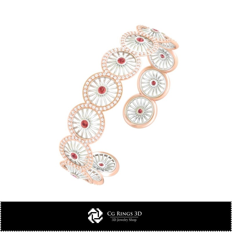 Bracciale 3D con Diamanti Casa, Gioielli 3D CAD, Bracciali 3D CAD, Bracciali con Diamanti 3D, Bracciali 3D, Bracciale 3D a