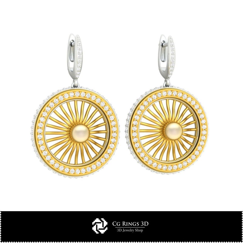 Gioielli-Orecchini 3D CAD Gioielli 3D CAD, Orecchini 3D CAD, Orecchini con Diamanti 3D, Orecchini con Perle 3D